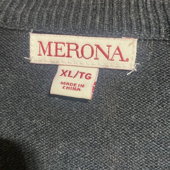 Merona XL/TG charcoal, V-neck sweater - Picture 9 of 11
